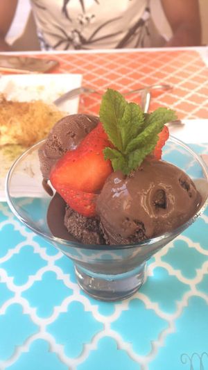 Vegan chocolate ice cream at Mish Mish in Alicante