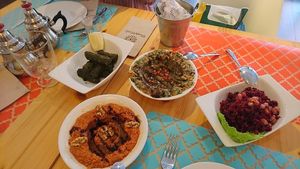 Some vegan tapas style options at Mish Mish in Alicante
