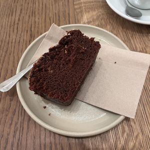 Chocolate coconut cake  at Mok in Brussels