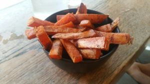 Sweet potato fries at Herbivore Eatery in South Yarra