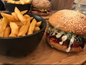 Earth Burger   at Herbivore Eatery in South Yarra