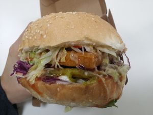 Crispy Tofu Burger at Herbivore Eatery in South Yarra