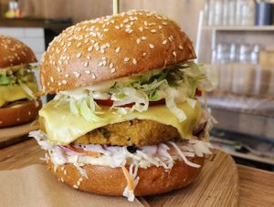 Get Veg'd Burger  at Herbivore Eatery in South Yarra