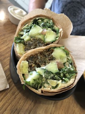 Falafel wrap at Herbivore Eatery in South Yarra