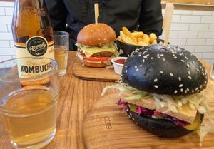 Burgers at Herbivore Eatery in South Yarra