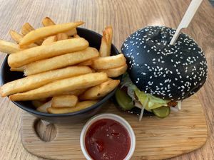 Super delicious super burger at Herbivore Eatery in South Yarra