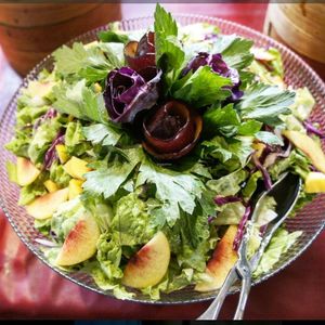 Pretty salad at Eurasia Restaurante Vegetariano in Albufeira