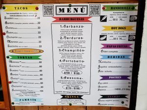 Menu - Dec 17, 2021 at Veganisimo Loncheria in Mexico City