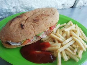 El hot dog deli at Veganisimo Loncheria in Mexico City