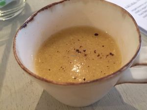 Corn soup at Saborami in Okinawa