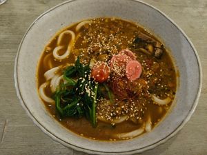 Curry udon (very strong cumin flavour) at Saborami in Okinawa