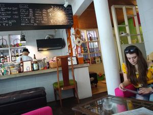 View from the couches at Saborami in Okinawa