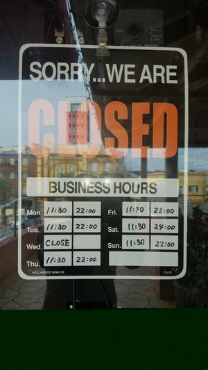 Closed on Wednesday  at Rockers Cafe in Yomitan