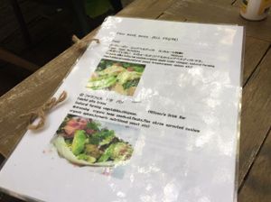 menu at Natural Cafe Niffera in Okinawa