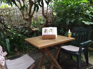 Cafe Niffera Outdoor Seating at Natural Cafe Niffera in Okinawa