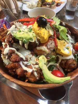 Buddha bowl at Natural Cafe Niffera in Okinawa