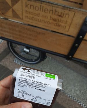 Vegan brownie at De Knollentuin in Nijmegen