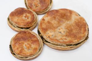 vegan spanakopita klein en groot
 at De Knollentuin in Nijmegen