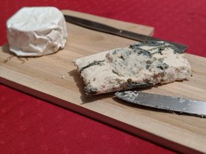 Camembert-like and Blue cheese-like - Delicious! at Jay & Joy in Paris
