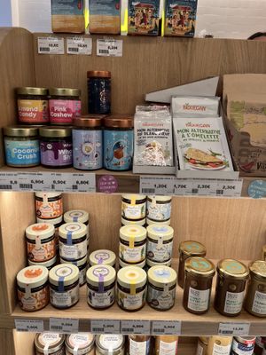 selection of spreads and egg substitutes  #Veganuary at Jay & Joy in Paris