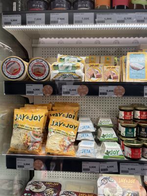 selection of vegan cheeses  #Veganuary at Jay & Joy in Paris