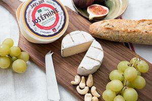 Joséphine , our fermented and matured cheeze, in on site cheese ripening cellar at Jay & Joy in Paris