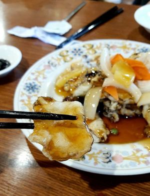 Mushrooms Sweet and Sour - close-up at HaGoong - 하궁 in Seoul