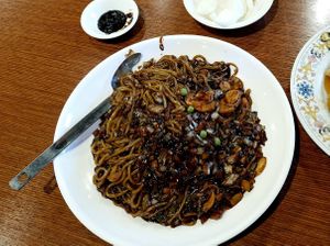 Veganized Jaengban Jjajangmyeon (for two) at HaGoong - 하궁 in Seoul