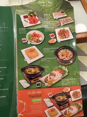 The only vegetarian options at Wrap and Roll in Hanoi