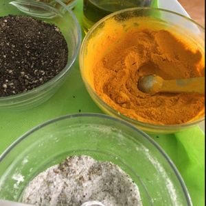 Choice of spices to add to flavour your food at GreenMood in Victoria