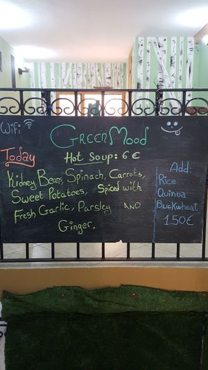 Today's soup at GreenMood in Victoria