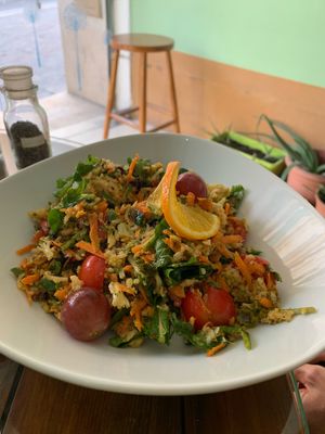 Orange plate of the day! at GreenMood in Victoria