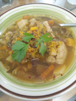 Soup of the day. at GreenMood in Victoria