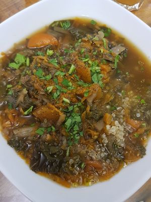 Quinoa and vegetables, delicious at GreenMood in Victoria