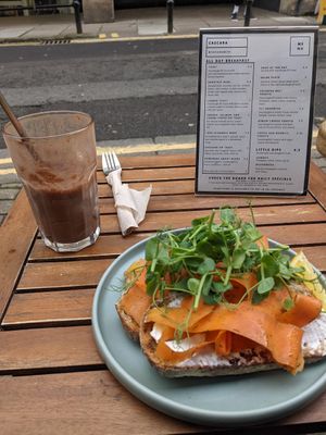 Smoked 'salmon' and choco go at Cascara in Bath