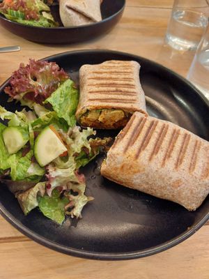 Tofu wrap at Cascara in Bath