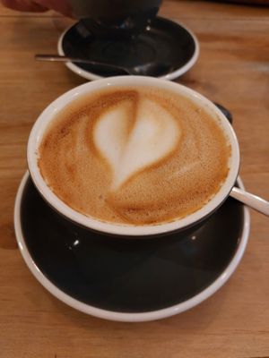 Oat latte at Cascara in Bath