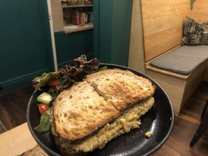 Chickpea melt  at Cascara in Bath