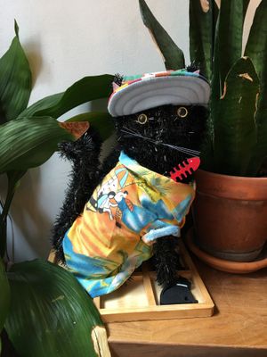 Stylish friend to sit with you while you wait!   at Cascara in Bath