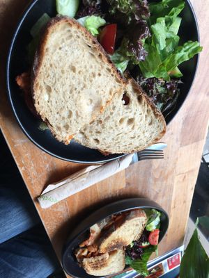 Chunah melt! Bonus salad, there is dressing    at Cascara in Bath