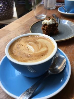 Oat flat white  at Cascara in Bath