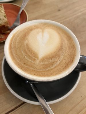 Latte with unsweetened oat milk   at Cascara in Bath