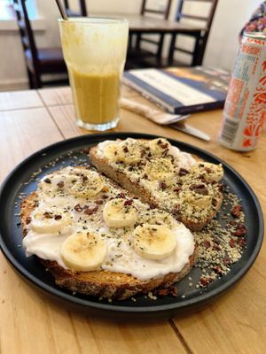 Banana toast  at Cascara in Bath