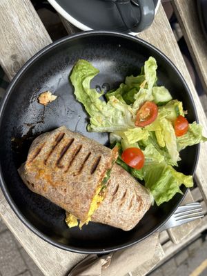 Tofu scramble wrap  at Cascara in Bath