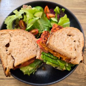 Tempeh Sandwich at Cascara in Bath