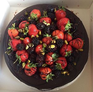 Vegan and gluten free chocolate cake at Cascara in Bath