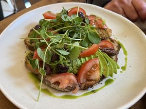 Avocado toast  at Cascara in Bath