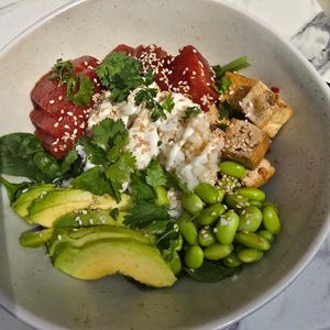 Watermelon Poke Bowl at Cascara in Bath