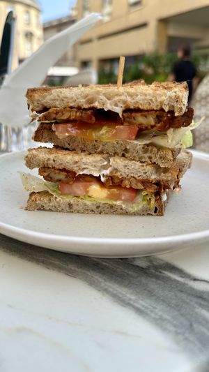 tempeh lettuce and tomorrow toastie  at Cascara in Bath