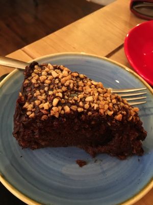 Amazing chocolate cake in a very nice place  at Cascara in Bath